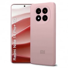 Чехол для Xiaomi Redmi Note 14 Pro Plus 5G, Silicone Case, с логотипом, розовый песок