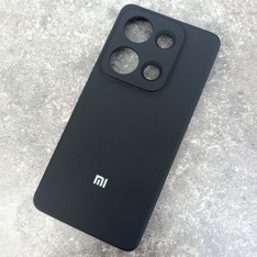 Чехол для Xiaomi Redmi Note 14S, Silicone Case, с логотипом, черный