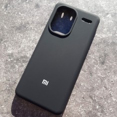 Чехол для Xiaomi Redmi Note 13 Pro Plus 5G, Silicone Case, с логотипом, черный