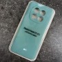 Чехол для Xiaomi Redmi Note 15 4G, Silicone Case, с логотипом, ментол