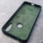 Чехол для Xiaomi Redmi Note 7, Silicone Case с логотипом, темно-зеленый