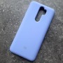 Чехол для телефона Ксиаоми Редми Ноте 8 Про Silicone Case, с логотипом, фиолетовый