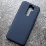 Чехол для Xiaomi Redmi Note 8 Pro, Silicone Case, темно-сине-серый матовый