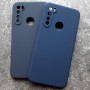 Чехол для Xiaomi Redmi Note 8, Silicone Case, темно-сине-серый матовый