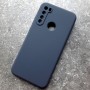Чехол для Xiaomi Redmi Note 8, Silicone Case, темно-сине-серый матовый