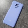 Чехол для Xiaomi Redmi Note 9 Pro, Silicone Case с логотипом Mi, фиолетовый