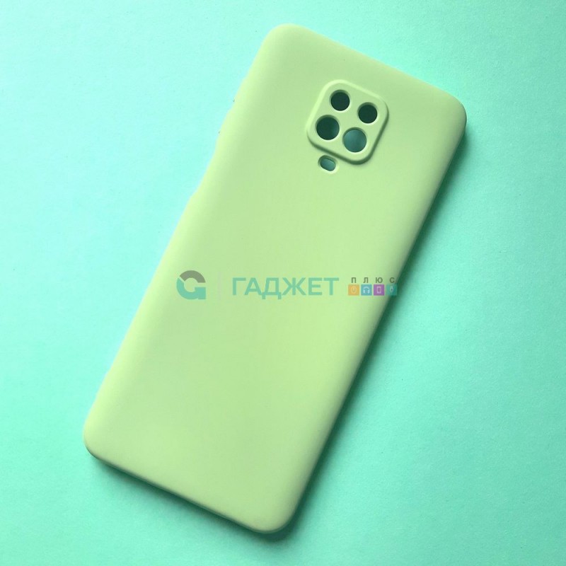 Чехол для Xiaomi Redmi Note 9 Pro силиконовый, светло-зеленый Чехол для Xiaomi Redmi Note 9 Pro силиконовый, светло-зеленый