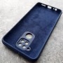 Чехол для Xiaomi Redmi Note 9, Silicone Case, с логотипом, темно-синий