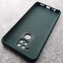 Чехол для Xiaomi Redmi Note 9, Silicone Case, с логотипом, темно-зеленый