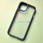 Прозрачный чехол для Apple iPhone 13 с силиконовыми гранями, синий