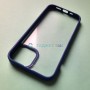 Прозрачный чехол для Apple iPhone 13 с силиконовыми гранями, синий