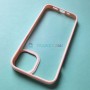 Прозрачный чехол для Apple iPhone 13 с силиконовыми гранями, розовый песок