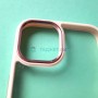 Прозрачный чехол для Apple iPhone 13 с силиконовыми гранями, розовый песок