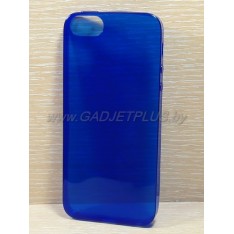 для Apple iPhone 5 / 5S Ультратонкий силиконовый чехол-накладкаTPU Case синий