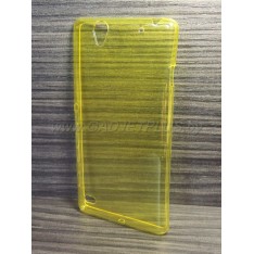 для Sony Xperia C4 Ультратонкий силиконовый чехол-накладкаTPU Case желтый