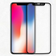 Защитное стекло для Apple iPhone X Ainy Full Screen Cover 2,5D на весь экран противоударное 0,33 мм черное