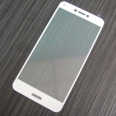 для Huawei P8 Lite 2017 Защитное стекло Ainy Full Screen Cover 2,5D 0,33 мм белое