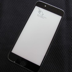 для Apple iPhone 6 Защитное стекло c силиконовыми краями Ainy Full Screen Cover 3D 0,2 мм черное