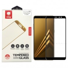 Защитное стекло на весь экран для Samsung Galaxy A7 2018, 3D, 0,2 мм, Ainy, черный цвет