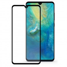 Защитное стекло для Huawei Mate 20 на весь экран с полной проклейкой противоударное, цвет чёрный