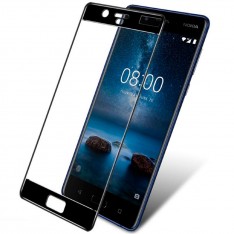 Защитное стекло для Nokia 8 с полной проклейкой, цвет чёрный