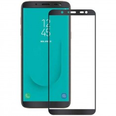Защитное стекло для Samsung Galaxy J8 с полной проклейкой, цвет чёрный