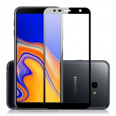 Защитное стекло для Samsung Galaxy J4 2018 с полной проклейкой, цвет чёрный