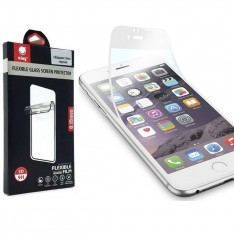 Гибридное стекло для Apple iPhone 6 / 6s (гнущаяся полноэкранная стеклопленка), цвет белый