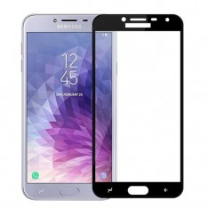 Защитное стекло на весь экран для Samsung J4 2018 с полной проклейкой, черный цвет