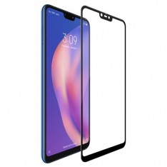 Защитное стекло на весь экран для Xiaomi Mi 8 Lite с полной проклейкой, черный цвет