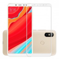 Защитное стекло для Xiaomi Mi A2 / Mi 6x на весь экран с полной проклейкой противоударное, цвет белый