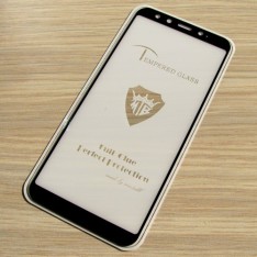 Защитное стекло на весь экран для Xiaomi Mi A2 / Redmi 6X с полной проклейкой, черный цвет
