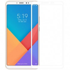 Стекло на телефон Xiaomi Max 3 с белой рамкой