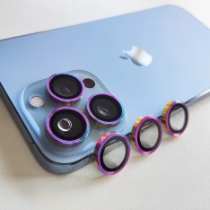 Защитное стекло на линзы камер Apple iPhone 12 Pro Max, Weaddu, радуга