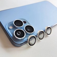 Защитное стекло на линзы камер Apple iPhone 13 Pro / 13 Pro Max, Weaddu, серебро