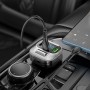 FM модулятор / Зарядка в автомобиль Hoco E75 цвет: металлик
