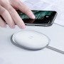 Беспроводное сетевое зарядное Baseus WXGD-02 Jelly wireless charger 15W White