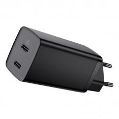 Зарядка PD на 2 порта Baseus GaN2 Lite Quick Charger C+C 65W EU, черный