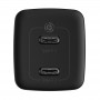 Зарядка PD на 2 порта Baseus GaN2 Lite Quick Charger C+C 65W EU, черный
