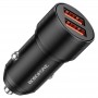 Зарядка для телефона в машину 2 USB Borofone BZ19, черный Зарядка для телефона в машину 2 USB Borofone BZ19, черный