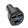 FM модулятор / зарядка в машину Hoco DE6 (2USB+Type-C) цвет: черный