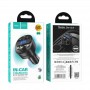 FM модулятор / зарядка в машину Hoco DE6 (2USB+Type-C) цвет: черный