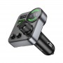 FM модулятор / зарядка в машину Hoco E86 (PD30W+QC3.0) цвет: металлик