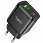 Быстрая зарядка для телефона / блок PD (Type-C) QC3.0 (USB)  Hoco N5, черный
