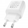 Быстрая зарядка для телефона / блок PD (Type-C) QC3.0 (USB)  Hoco N5, белый