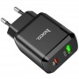 Быстрая зарядка для телефона / блок PD (Type-C) QC3.0 (USB)  Hoco N5, черный