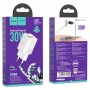 Сетевое зарядное Hoco N13 PD 30W + USB QC3.0, белый