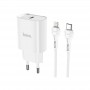 Быстрая зарядка Type-C для iPhone, hoco N14 белый