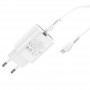 Быстрая зарядка Type-C для iPhone, hoco N14 белый