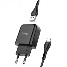Зарядка для телефона с кабелем Hoco N2 (Type-C кабель), черный